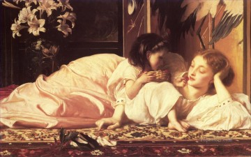 フレデリック・レイトン卿 Painting - 母と子のアカデミズム フレデリック・レイトン